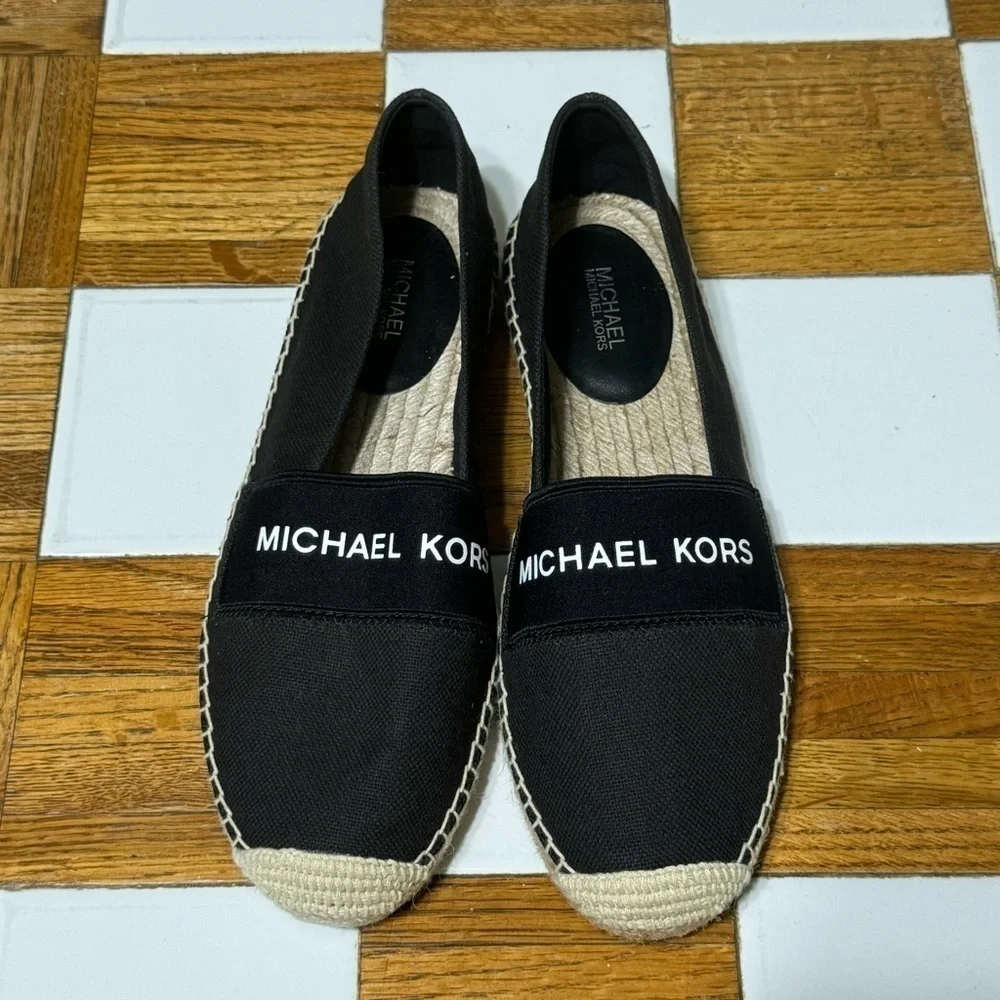 Michael Kors Zara Small Weave Canvas Espadrille‎ Size 8.5 Women